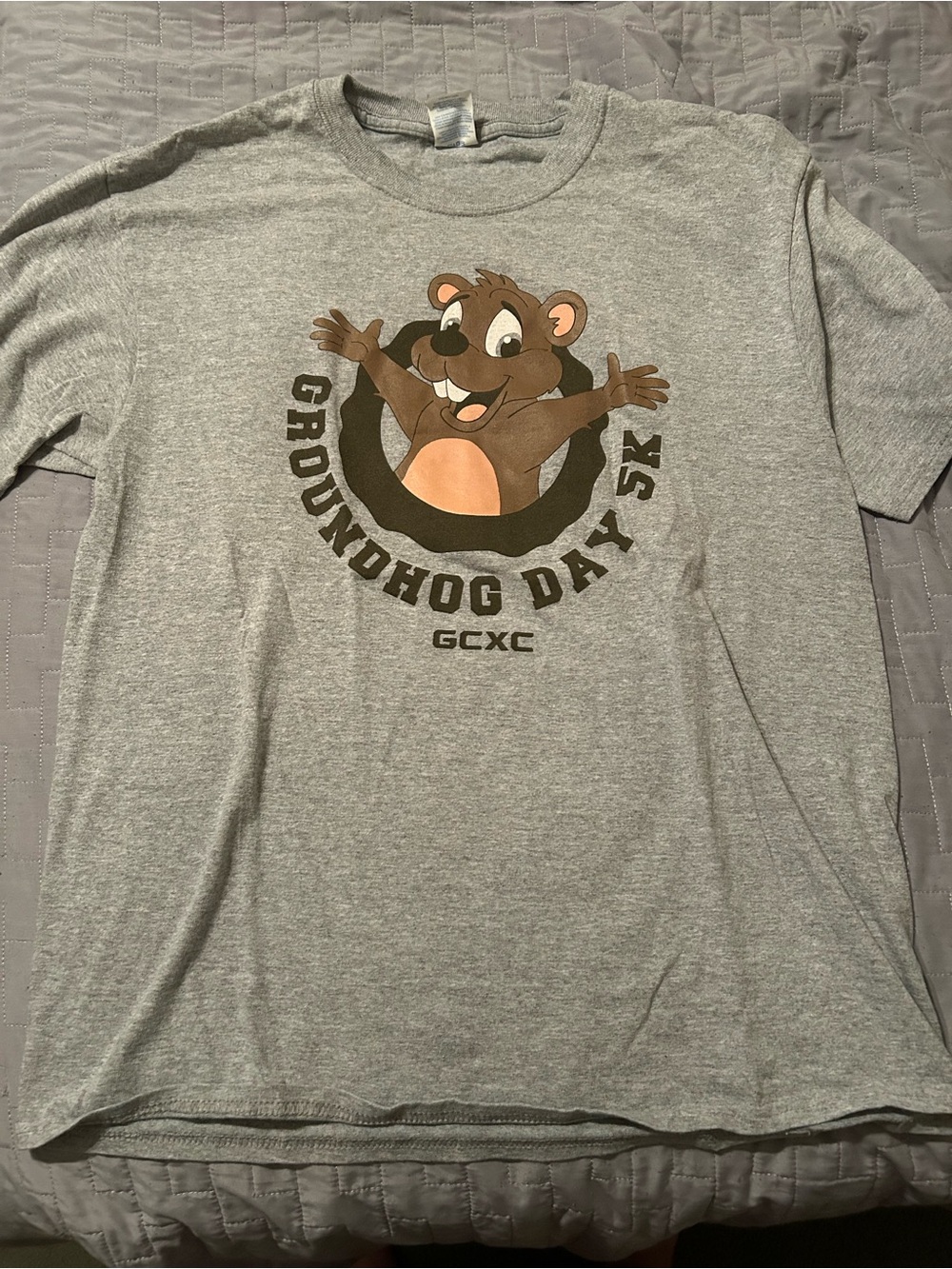 Port and Company Gray Groundhog Day 5K Graphic Tee